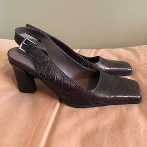Brand New Nine West Brown Leather Shoes Size 8